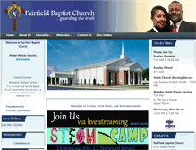 Tablet Screenshot of fairfieldbaptistchurch.org